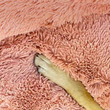 Pet Dog Bedding Warm Plush Round Comfortable Nest Comfy Sleeping kennel Pink Large 90cm V360-PTDB0000-PK-L
