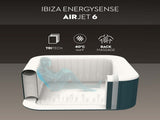 Bestwat Lay Z spa Ibiza AirJet 6 Dark Green Square 4-6 person Spa BESTWAY-6002U