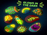 Glow in Dark Rock Painting Kit, Creative Art Supplies, DIY Craft Set for Kids Ages 6-12 V1369-AZ3-W-10323