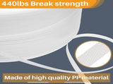 1/2 Inch Strapping, Polypropylene Heavy Duty Poly Packaging Strapping Roll 440 Lbs Break V1259-DP01-A-1162