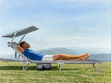 Levede Foldable Lounge Chairs with Canopy Grey OD1065-DG