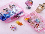 3-Tier Pink Craft Storage Container,Stackable Organizer Box with Dividers for Art Supplies,Beads, V1192-AZ-W-31833