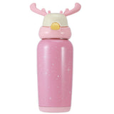 Portable Cute Stainless Steel Thermal Insulation Water Bottle with Straw for Children 500mlPink V1294-YM0901-3117200122913