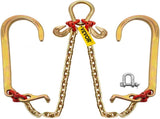 V Bridle Chain, 5/16 in x 2 ft Bridle Tow Chain, Grade 80 V-Bridle Transport Chain, 9260 Lbs Break V952-SZGLRJG5162FT0001V0