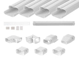 Mini Split Line Set Cover 76.2mm W830mm L, PVC Decorative Pipe Line Cover For Air Conditioner with V952-BSKSQFTSKDGX6NH9BV0