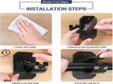 8PCS No Drill Rod Brackets,Nail Free Adjustable Rods No Drilling,Self Adhesive V1188-CYX-LHJ-394