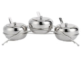 Stainless Steel Condiment Seasoning Containers Pots Set Salt Pepper Sugar Storage Organizers V1294-YM0718-3118210024811