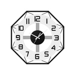 Artiss 60CM Wall Clock Octagon WC-60-BK-WH