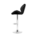 Artiss 2x Bar Stools Gas Lift Padded Leather Black BA-K-717A-BKX2