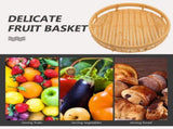Light Brown PP Small Woven Tray for Home Use with Handle 2Pcs V1369-AZ3-W-20842