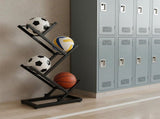 Ball Trolley Rack Display Stand For Basketball Football Storage Heavy Duty Rolling Organiser For V63-920731