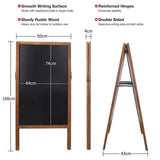 P&P Rustic Wooden Double-Sided Chalkboard Sign for Indoor & Outdoor Use V767-XJJ38-TN-CX-S-V1