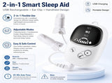 White Handheld CES Sleep Aid Device with Ear Clip - Dual Mode Microcurrent Relaxation, 3 Intensity V888-ELOSUNG53637