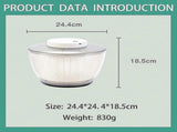 4.5L Electric Vegetable Spin Dryer - USB Rechargeable V1263-JX-3415