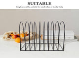 Stylish Iron Desktop Bookshelf, Black, Multi-Tiered Design, Easy Assembly, Office Use V1366-AZ2-W-18187