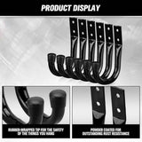 12-Piece Heavy Duty Metal Wall Mount J-Hooks for Bike and Tool Storage V1366-AZ2-W-15667