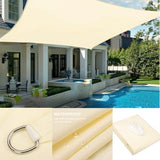 3m x 3m Waterproof UV-Protective Sun Sail for Garden Terrace Pool and Camping, 3X4M, Beige V1188-MS-325-0993