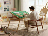 1500-Piece Jigsaw Puzzle Table with Folding Legs Portable Puzzle Storage Board V63-953291