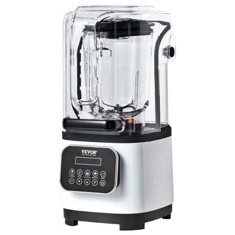 VEVOR Professional Blender with Shield, Commercial Countertop Blenders, 2L Jar Blender Combo, V952-TSSBJ20L1600WCAX2V3