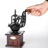 Coffee Bean Grinder - Vintage Retro Manual Wood Hand Wheel Nut Mill V238-SUPDZ-28219422539856