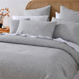 Bianca Pesaro Grey Polyester Cotton Quilt Cover Set Super King V442-BCA-QUILTCS-PESARO-GREY-SK