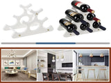 Countertop wooden rack - Compact and small rack - Tabletop organizer for 6 bottles of V1259-DP01-BO-582