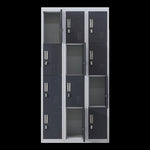 12-Door Locker for Office Gym Shed School Home Storage - Padlock-operated V63-839021