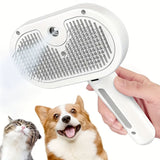 3-in-1 automatic cleaning steam pet brush - anti-static, suitable for long-haired and short-haired V1102-HECW-001