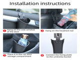 2 pcs Car interior essentials set-Blue Car Air Vent Aroma Diffuser &Black Hanging Storage Bin V888-ELOSUNG53450