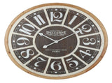 Distressed Grid Wall Clock 68x68cm V637-56002CLK
