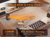 Space Heaters for Indoor Use with Remote, 2s Efficient Heating, Overheat & Tilt Protection, 1200W V1197-JD-041901