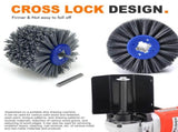 Nylon Abrasive Wire Drum Polishing Wheel Portable Belt Sander and Angle Grinder, Rotary Brush V1341-ZY-MJAL6ZDC-UNCTHREAD2WHEELS