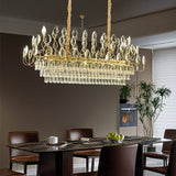 BAMDECOR C3347/OV Modern French Home Decor Luxury Crystal-leaf Chandelier LED Fashion Creativity V255-BAM-C3347-OVAL1