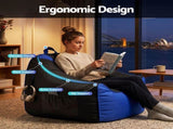 Artiss Gaming Bean Bag Chair for Adults Teens Kids Splash-Proof Floor Gaming Chair BD-COVER-GAME-CH-BLBK