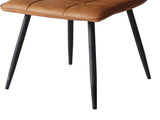 Levede 4x Dining Chairs Kitchen Chair Brown Faux Leather CH1057-PU-4-BR