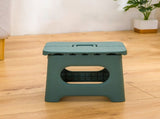 Folding Step Stool Portable Strong Space Saving Plastic Footstool for Adults and Kids Light Green V1294-YM0716-3116220006211