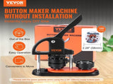 Button Maker Machine, 2.28 inch/58mm Pin Maker, Installation-Free Badge Punch Press Kit, Children V952-SLKXZJ58MM100NXJ1V0