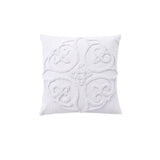 Bianca Ella White Square Filled Cushion 43 x 43cm V442-BCA-CUSHION-ELLA-WHITE-SQ