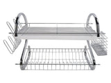 Dish Rack 2 Tier Bowl Dish Drainer Neat Organization Rust Prevention Kitchen Drying Rack Water Cup V1294-YM0706-3118230219711