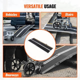 VEVOR Portable Wheelchair Ramp, 213 cm 363 kg Capacity, Non-Slip Aluminum Folding Threshold Ramp, V952-ZDKMJPD84YC13E5LEV0