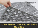 Non Slip Shower Mat with Suction Cups and Drain Holes, 30x17 in Soft Machine Washable Bathtub Mat V1370-AZ4-00439