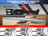 Adjustable Angle Guide Rail Square for Track Saws with 19-Position Stop from -45&deg to 45&deg, T-Shape V1341-ZY-DZM638UM-BLACK