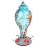 Colorful Painting Glass Bird Feeder Garden Courtyard Outdoor Hummingbirds Water Feeding ToolT2 V1294-YM0901-3111200116712