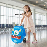 VEVOR Ride-on Luggage 20-inch Kids Scooter Suitcase with Flash Wheels Blue V952-FDDQXXLX20INVRMNL001V0