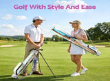 Everfit Golf Stand Bag Lightweight Sunday Pitch And Putt Bag Holographic GOLF-B-BAG-LIGHT-B-C