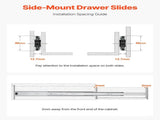 Drawer Slides, 20 inch, 10 Pairs Full Extension Ball Bearing Cabinet Rails, 100 LB Load Capacity V952-CZCJCTDG100LPZMLNV0