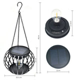 Solar Outdoor Lights Upgraded Hanging Solar Lantern Metal Solar Lights Outdoor Waterproof Lanterns V1192-AZ-W-16260