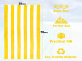 Large Oversized Beach Towel - Big Size Cotton 35 x 70 Inch Striped Pool Towel, Large Cabana Soft V1189-LWWAL-20260401-05589