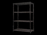 Modular Wire Storage 90x35cm Steel Shelving Black With Fixed Legs For Garage Warehouse Or Kitchen V63-841131