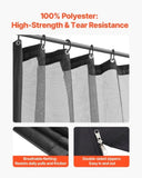 Gazebo Netting Replacement, Fit Most 12 x 12 x 7.5 FT Gazebo Curtain, Outdoor Garden Net, 4-Panel V952-LTWZDL12FT12G6AC0V0